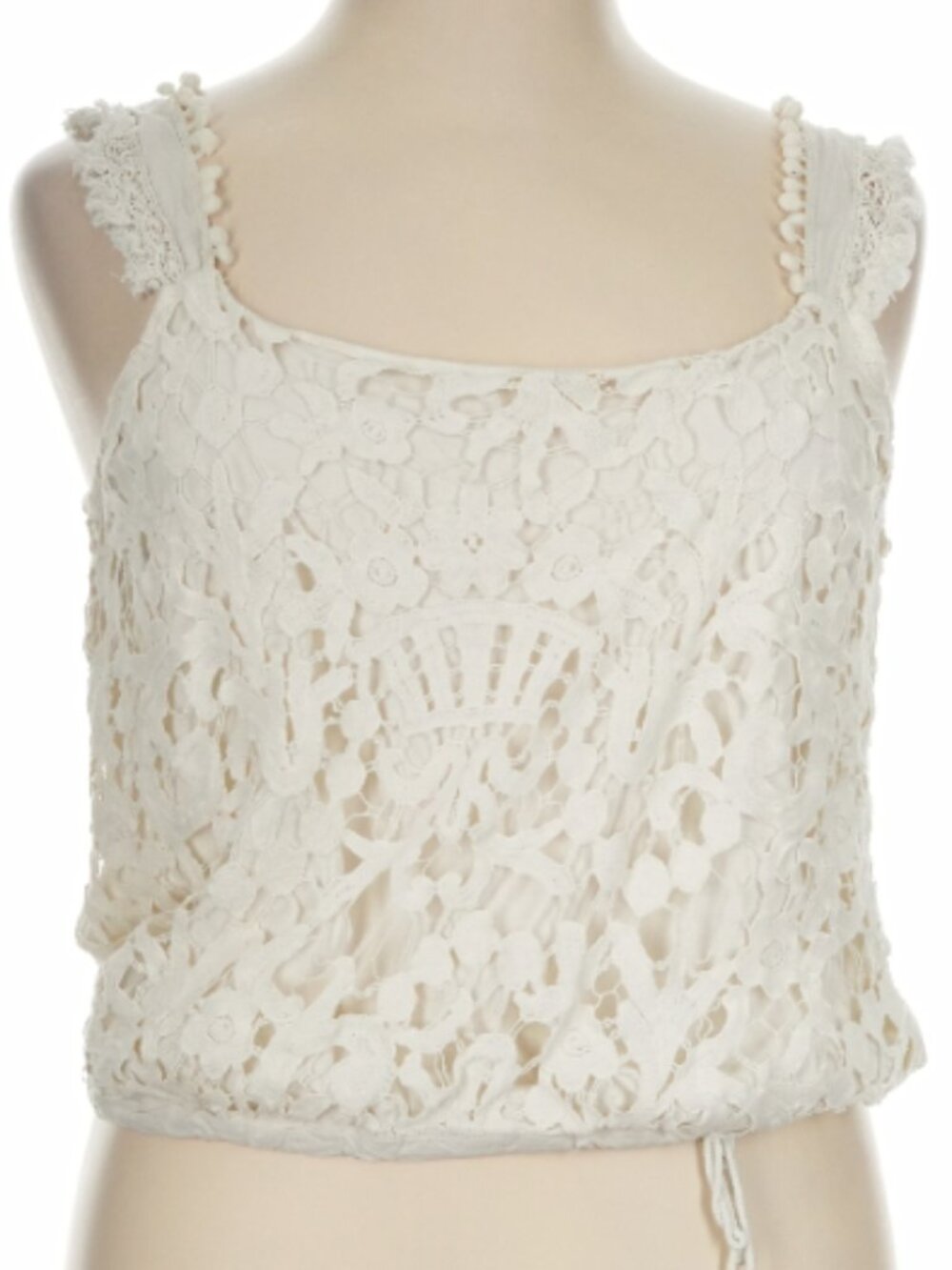 GUC TINY Cream Lace Overlay Tank Top